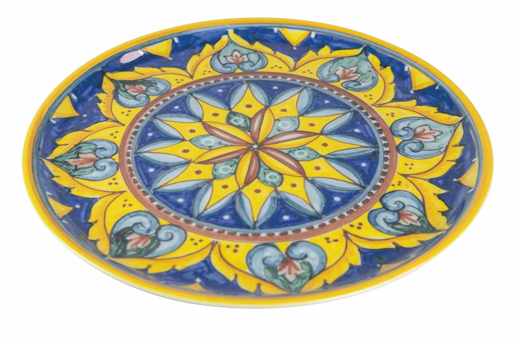 Villa d'Este Home Tivoli Set 4 Piatti pizza Scilla 33 cm in gres (Made in Italy)