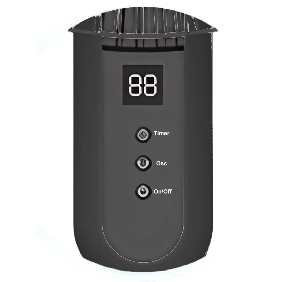 Megashopitalia Ventilatore a Piantana 45W base Tonda Cinque Pale Telecomando (Nero)