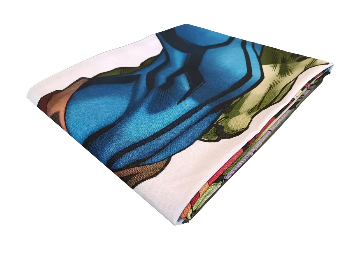 Avengers, Lenzuolo Letto Singolo, Completo Letto Singolo, Lenzuolo Sopra, Lenzuolo Con Angoli, Federa, Blu, Marvel, 100% Cotone, Prodotto Ufficiale