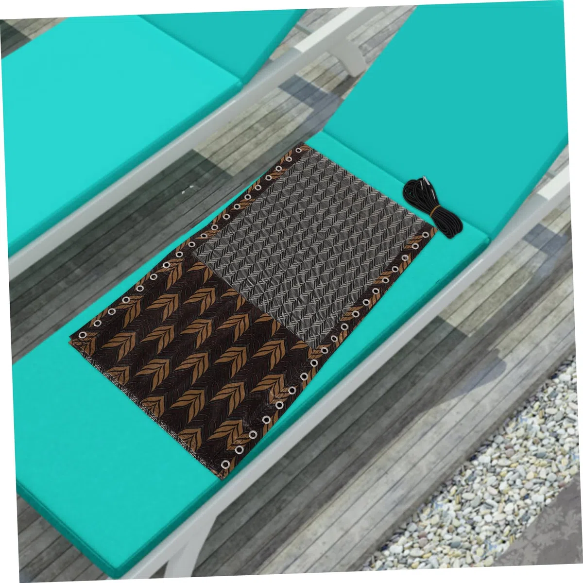 Luxshiny Tessuto Resistente e Portatile di Ricambio Traspirante Set 5 Pezzi Cordoncino per Sedia Sdraio da Esterno per Relax Outdoor