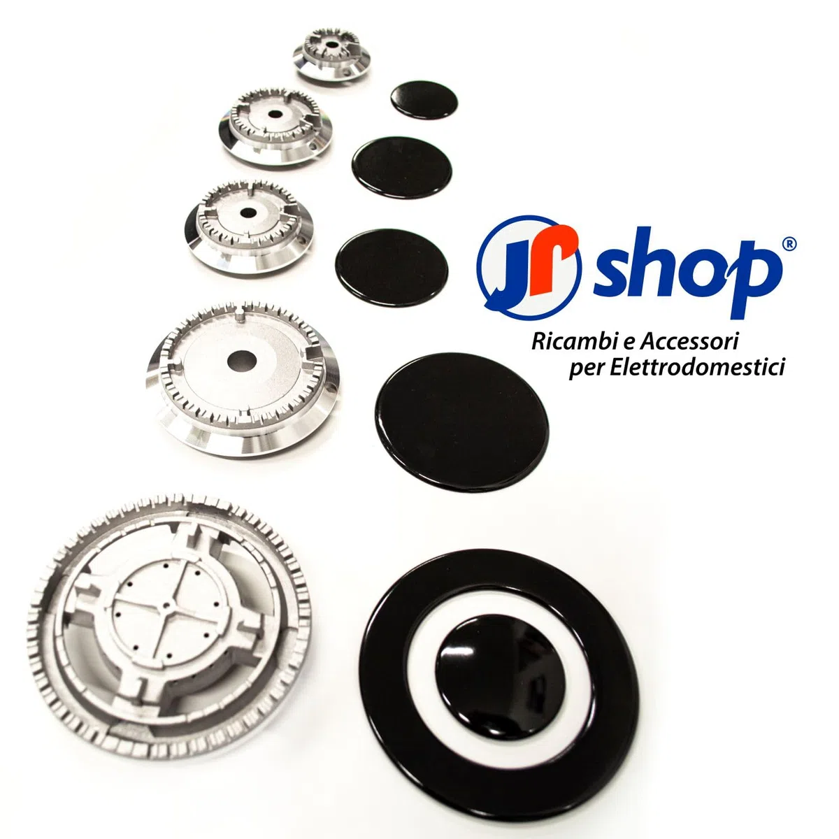 Kit 4 adattabile a piano cottura cucina a gas compatibile con Nardi completo di 4 piattelli spartifiamma e 1 tripla corona