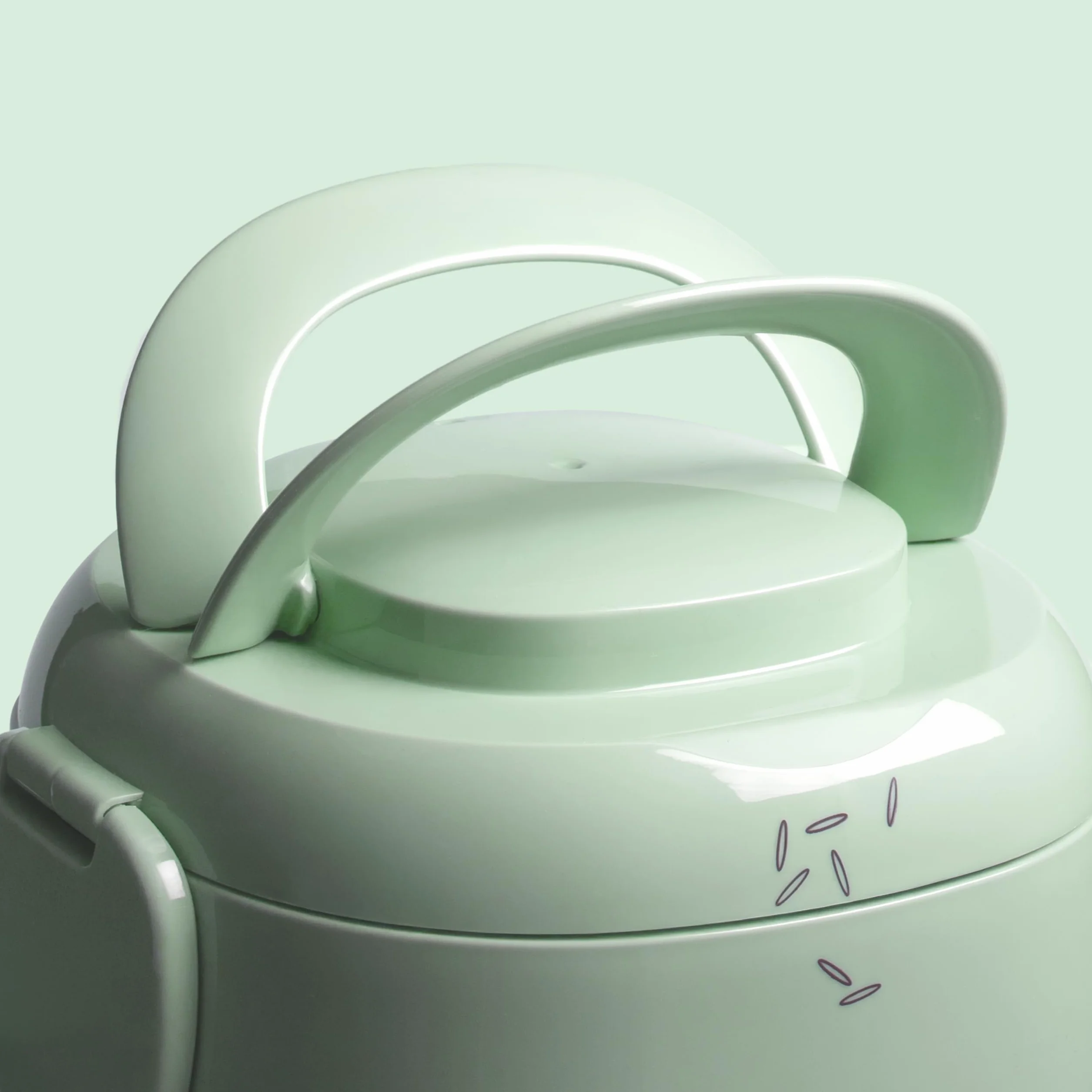 REISHUNGER Mini cuoci riso, verde salvia | 0,3 l – 1–2 porzioni | rivestimento in ceramica – pentola premium | formato compatto per case piccole e da portare in viaggio