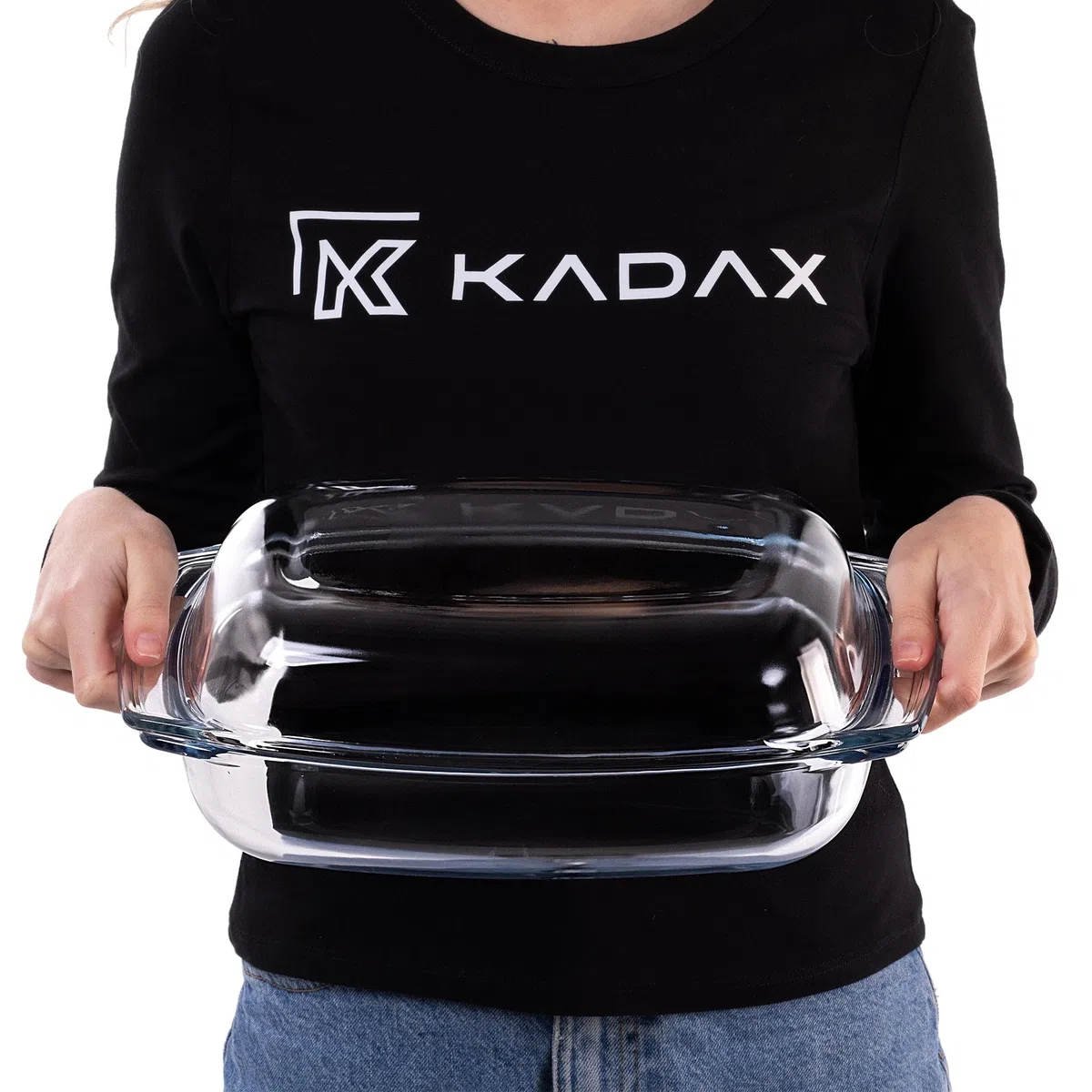 KADAX Pirofila per Cottura da Forno in Vetro Trasparente, Casseruola Rettangolare con Coperchio da Cucina, Piatto Resistente al Calore (4.1 L)