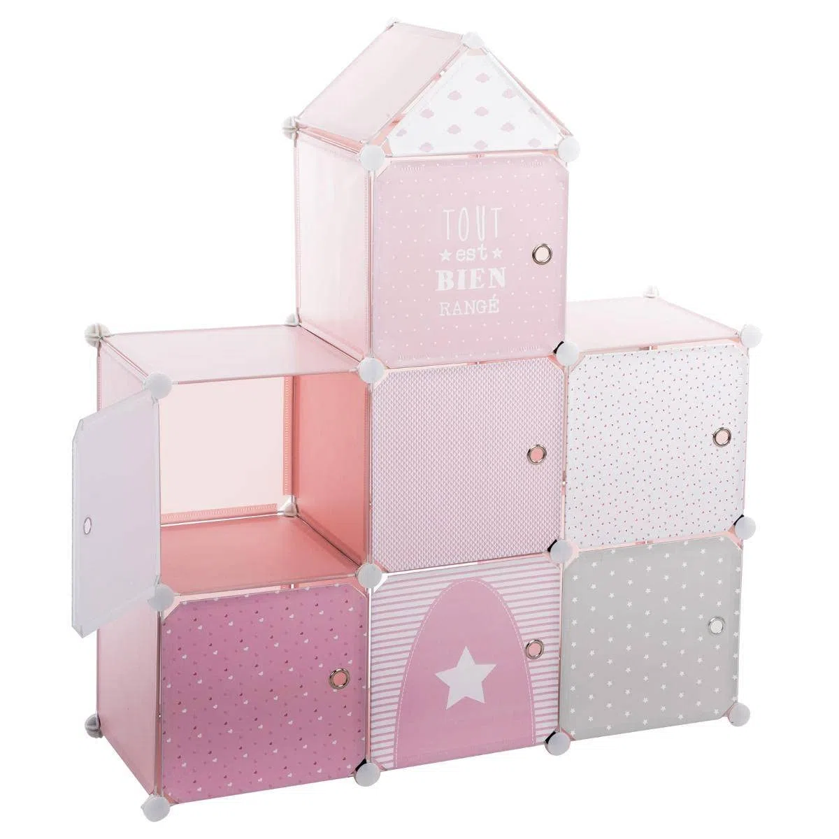 ATMOSPHERA CREATEUR D'INTERIEUR - Armadietto per Bambini Château Rosa 96x109cm