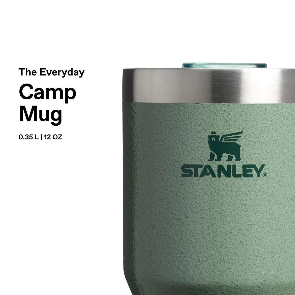 STANLEY 1913 Classic Legendary Camp Mug 0.35L - Mantiene 1.5 Ore Caldo - 3 Ore Freddo - Lavabile in Lavastoviglie - Senza BPA - Termos da Caffè - Bicchiere Termico da Campeggio - Hammertone Green