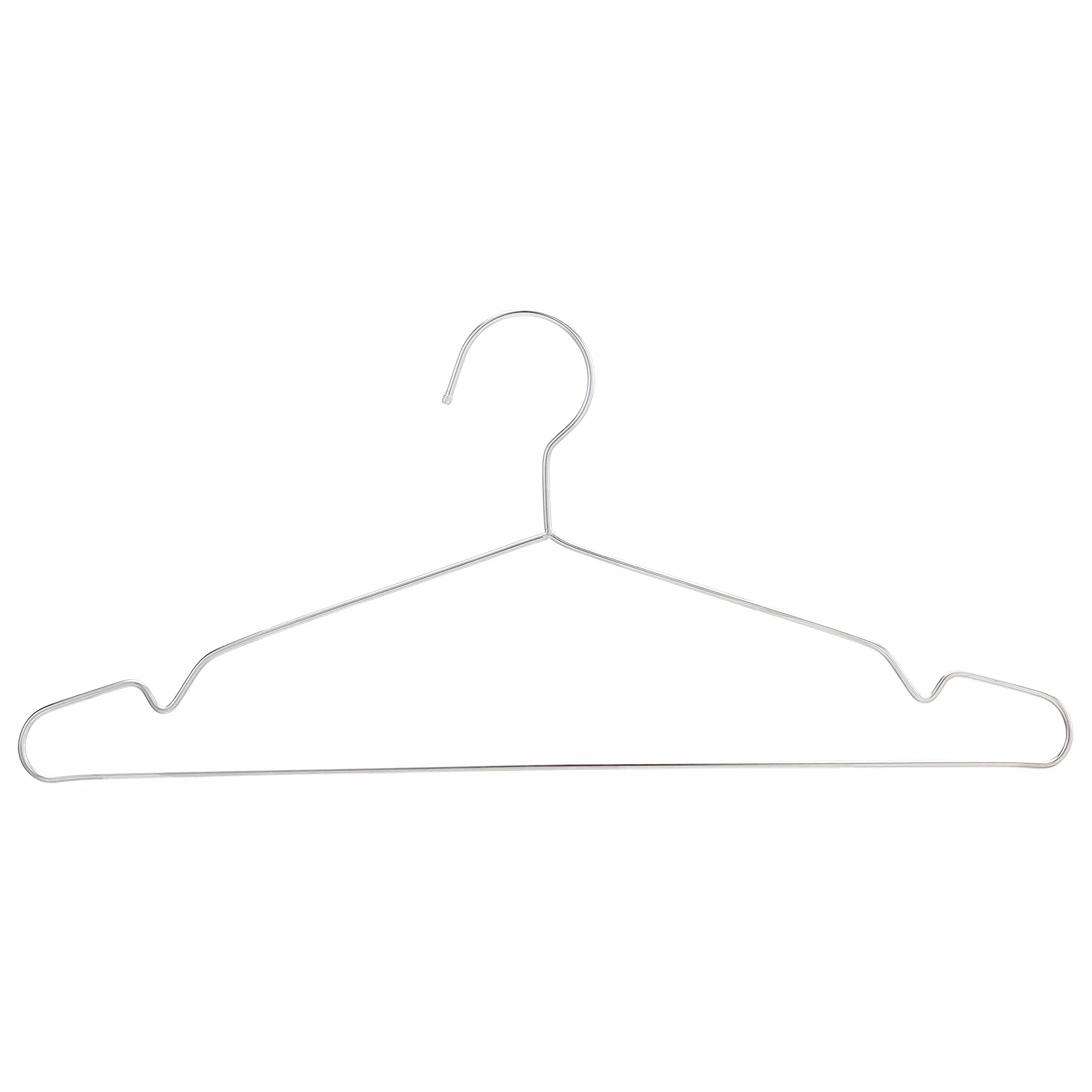 Amazon Basics Grucce appendiabiti in acciaio inox, Confezione da 50 pezzi, Cromate