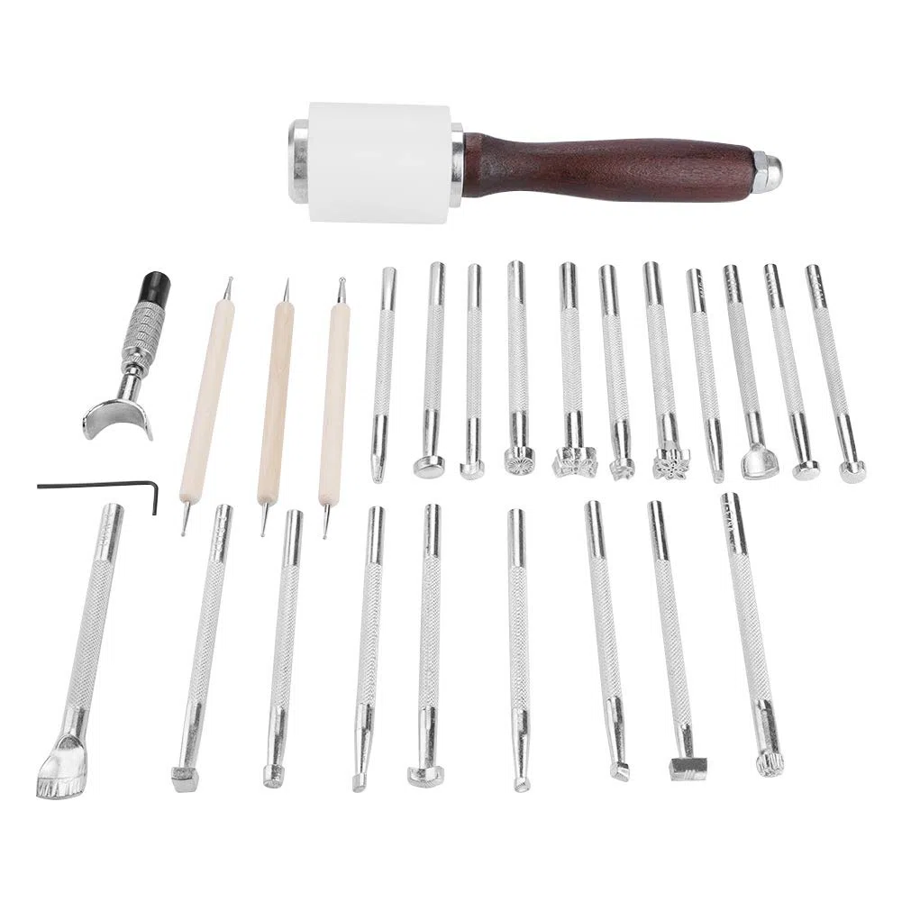 Kit Per Incisione Su Pelle Strumento Rotante Per Cuoio Kit Di Stampaggio Per Pelletteria Scultura Fai Da Te E Lavorazione Del Cuoio