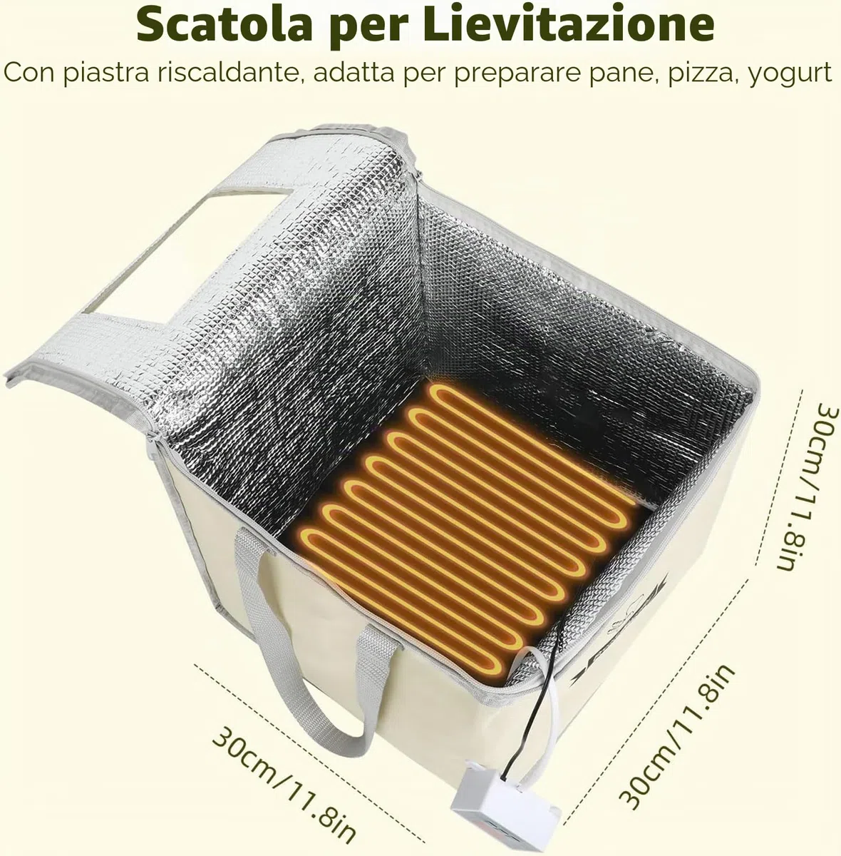 Scatola pieghevole per fermentazione della pasta, Scatola di fermentazione con riscaldamento, per cuocere il pane, yogurt, natto e sapone fatto a mano