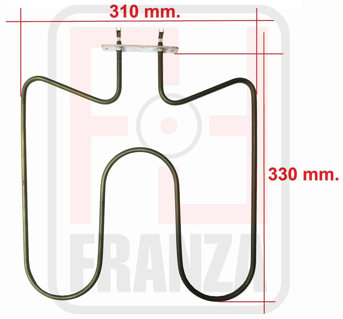 Franza - Resistenza forno inferiore per Nardi 330 x 310 mm. 1200 Watt. - RE0853