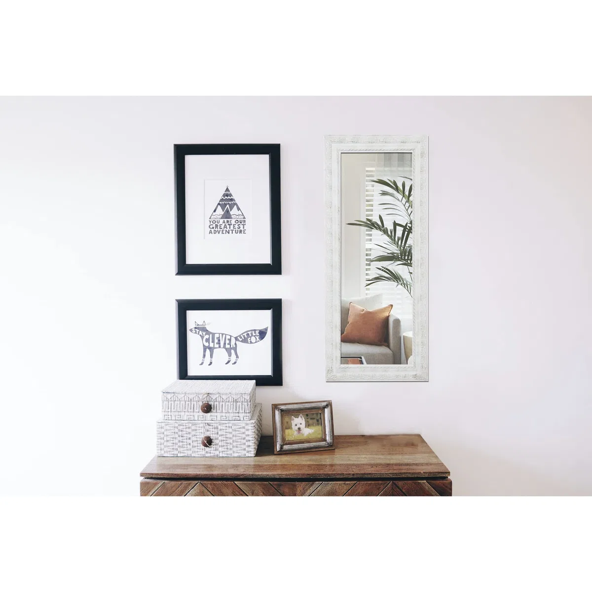Biscottini INTERNATIONAL ART TRADING Specchio vintage 80x34 cm - Specchio da parete bagno e camera da letto - Specchio ingresso, V-L1640