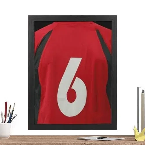 Teca Per Maglietta Da Calcio - Quadro Per Maglietta Da Baseball E Basket Football - Espositiva In Legno Cornice Per Memorabilia Per Fan Scuole E Club, 33x33cm