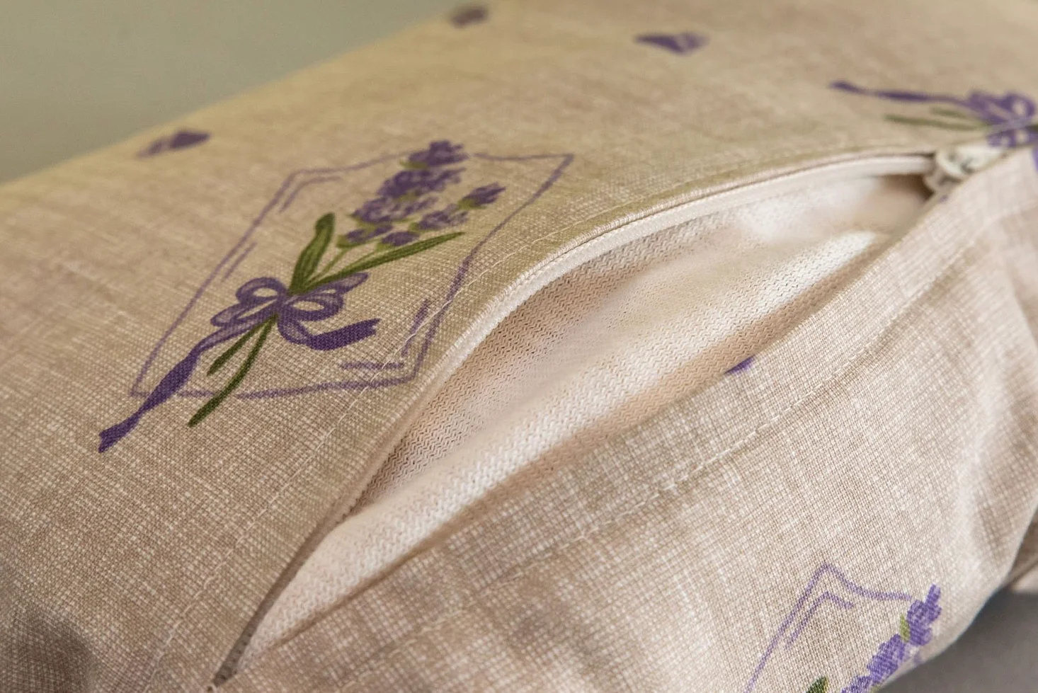 Cuscino con lavanda 30x20cm - "Fiore romantico" - Cuscino con profumo naturale