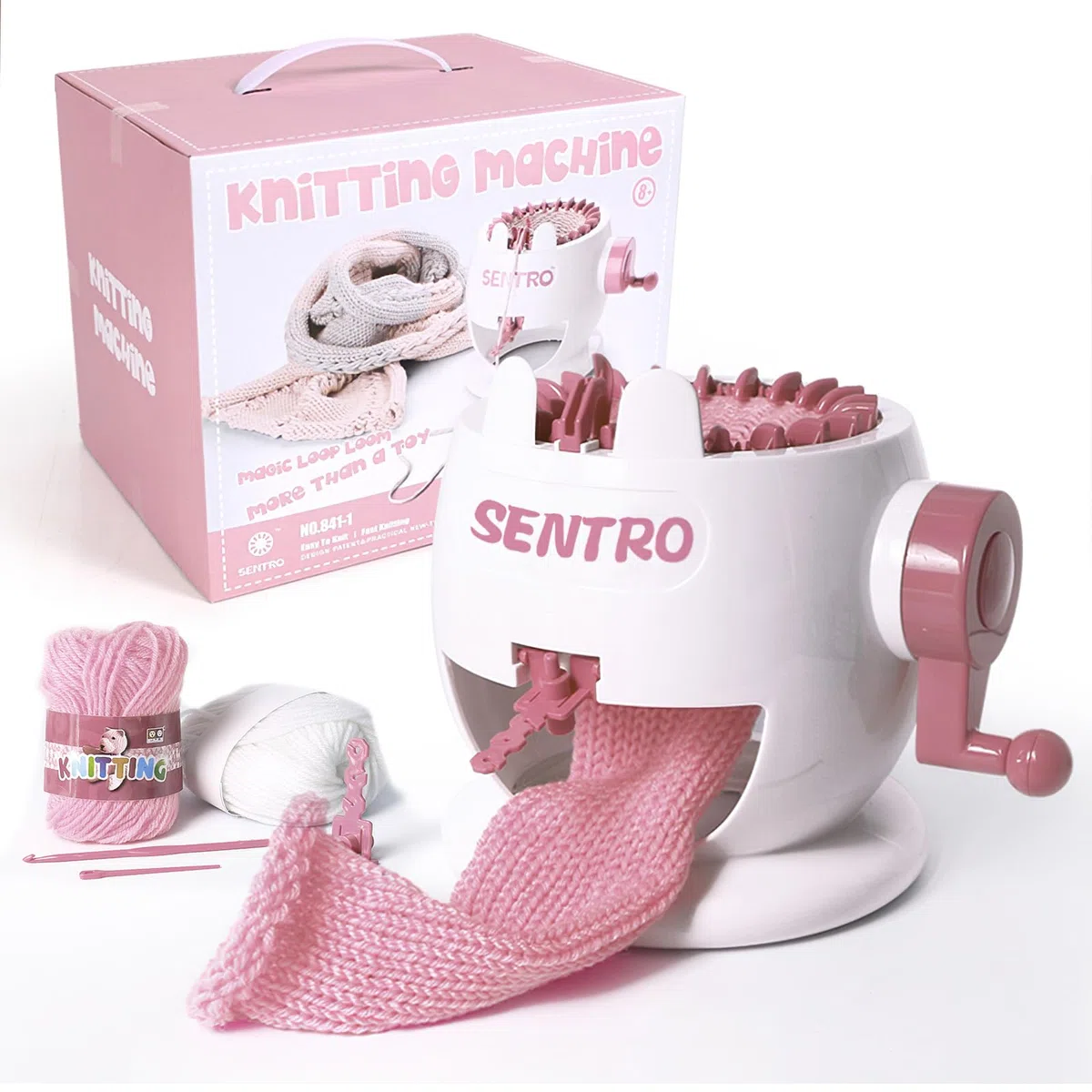 22 Aghi Macchina per Maglieria, Macchina Da Cucire Per Maglieria A Mano, Kit per Maglieria Fai da Te a Doppia Faccia Rotante per Sciarpe, Cappelli, Calzini, Vestiti e Altro (Stile 1)