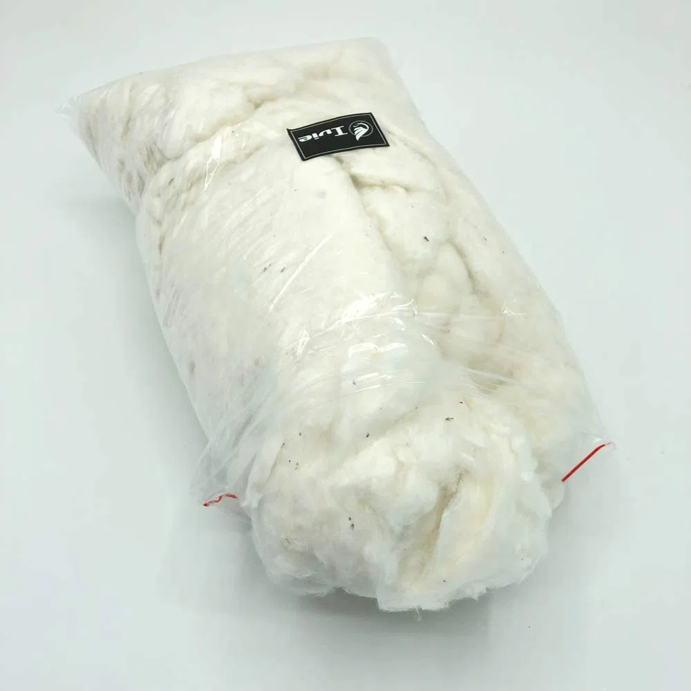 Ivie - Imbottitura in fibra di cotone biologico grezzo, colore naturale, ecologica, per cuscini e bambole 2lbs