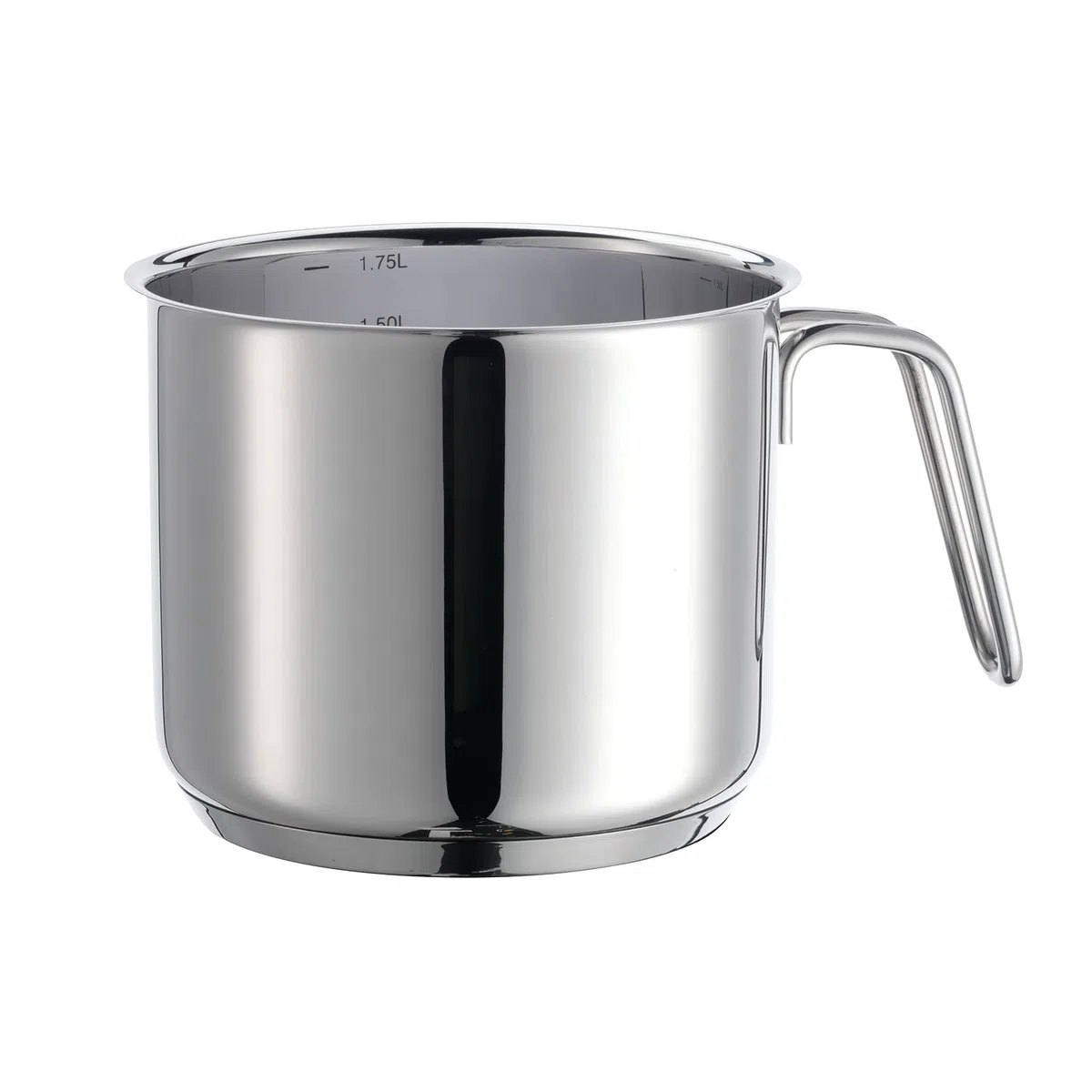 Domestic TOP Selection 810018 Varuna - Pentolino graduato per Latte in Acciaio Inox 18/10, Ø 14 cm, Spessore 0.6 mm, a induzione