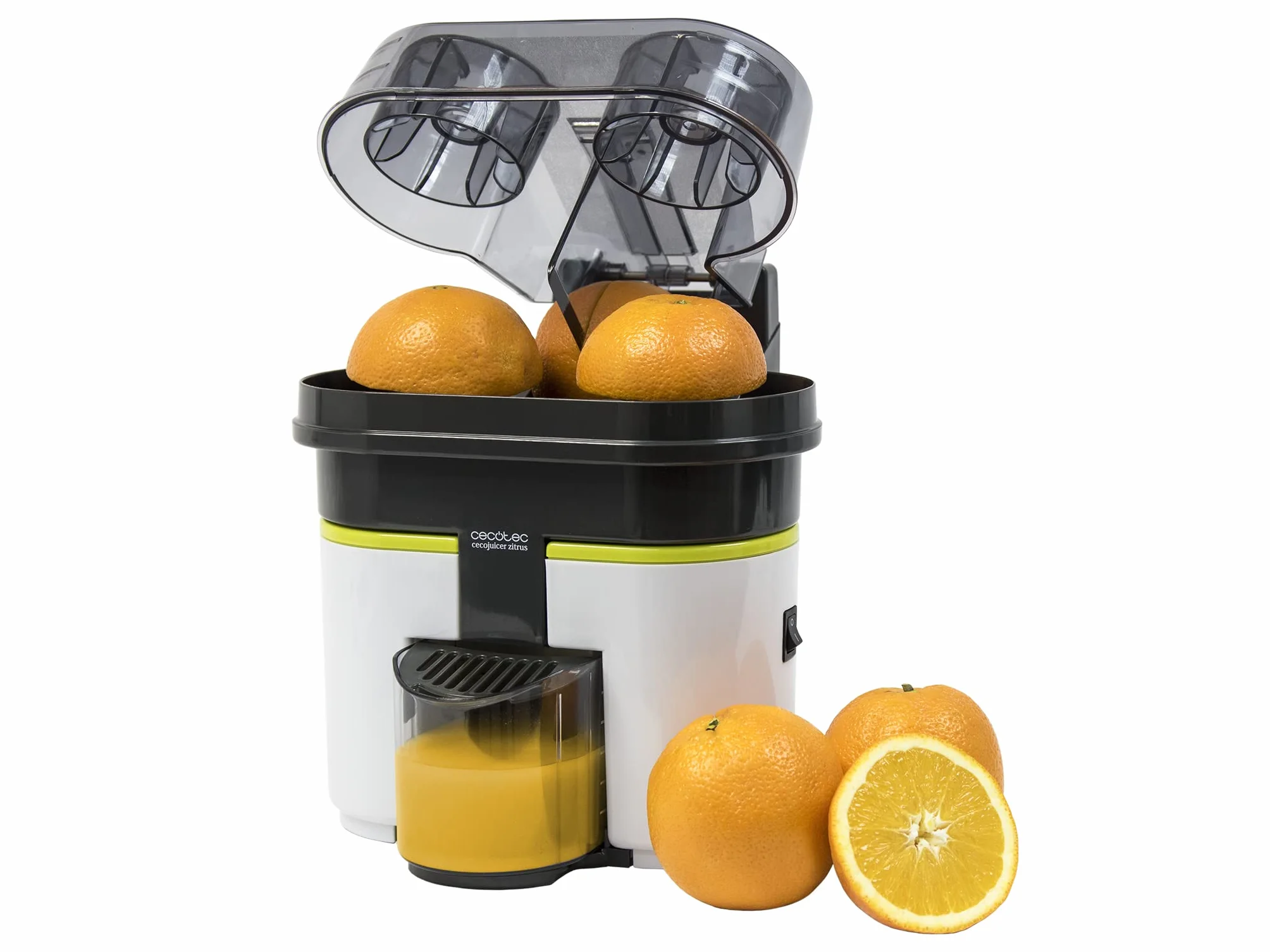 Cecotec Cecojuicer Zitrus Turbo Exprer. 90 W, 2 teste, deposito 500 ml, BPA gratuito, pulizia facile