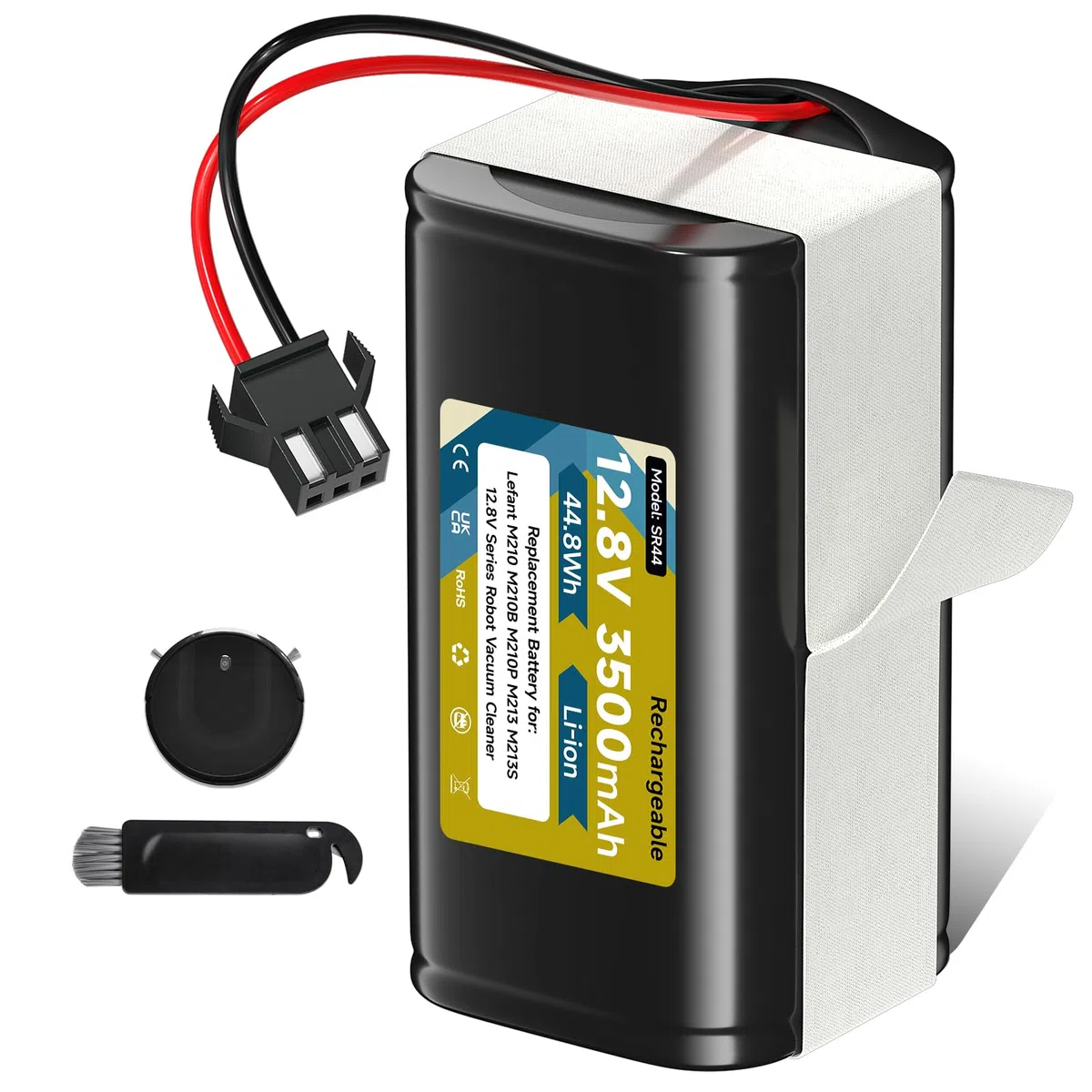 Batteria 12,8V 3500mAh per Lefant M210 / M210B / M210P / M213 / M213S, Batteria dell'aspirapolvere per OKP K2 (Not for 14,4V)