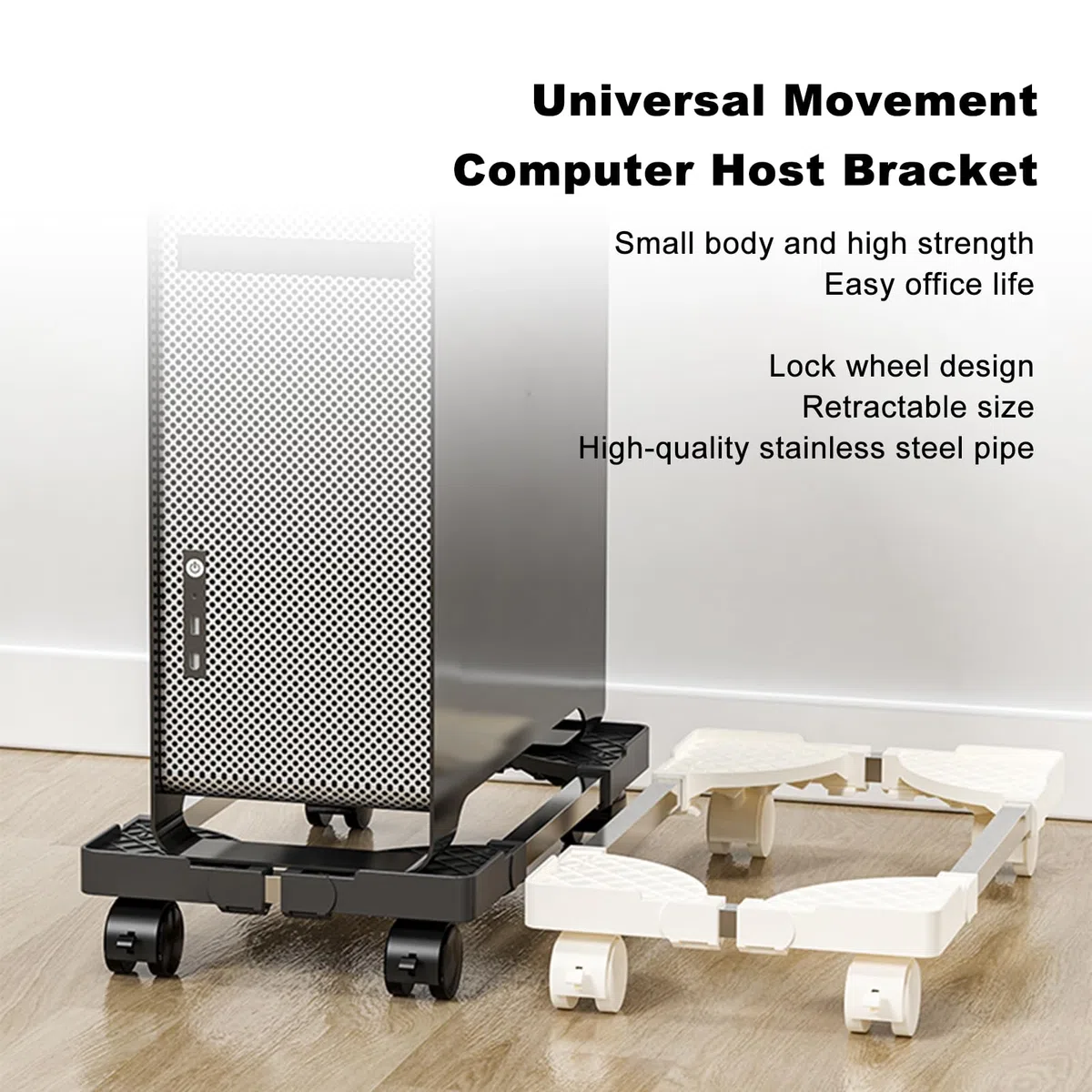 docooler Supporto per Torre per Computer Supporto per CPU Mobile Regolabile con Ruota Universale Supporto per Torre per PC in Acciaio Inossidabile per Ufficio Domestico sotto la scrivania