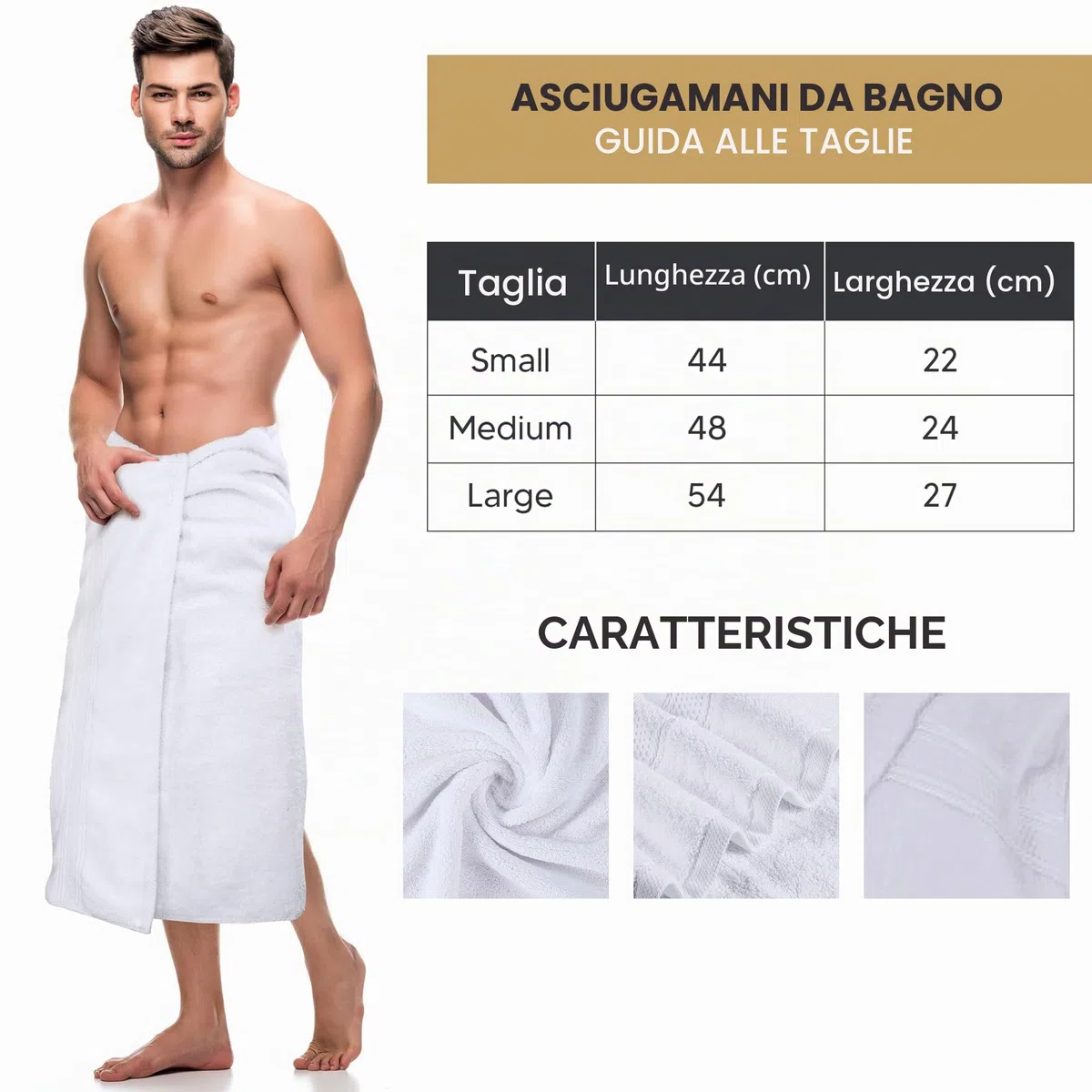 Utopia Towels - 4 Set Asciugamani da Bagno (69 x 137 cm) - Asciugamani in Cotone per Hotel e Spa, Massima Morbidezza e assorbenza (Bianco)