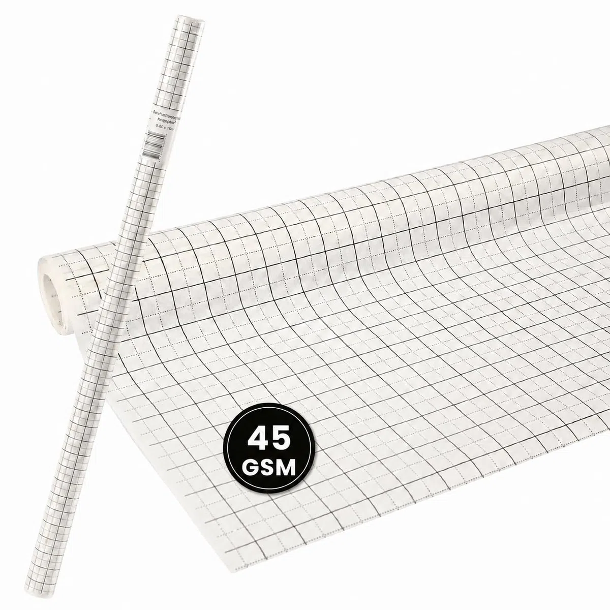 Rotolo di carta a quadretti per realizzare cartamodelli per abiti da donna, larghezza: 80 cm, 15 m