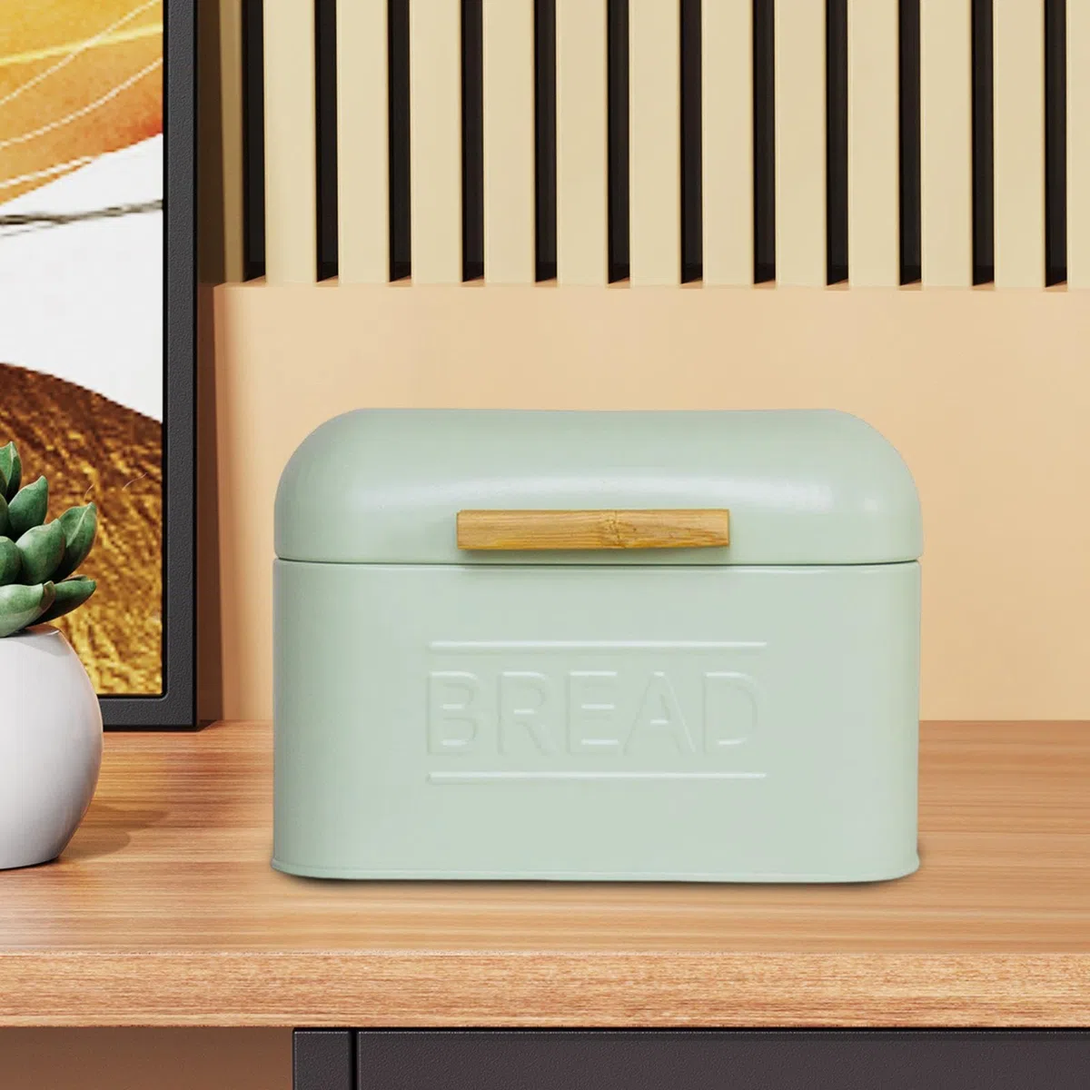 Sharplace Contenitore per Il Pane, Contenitore per Il Pane, Contenitore Multiuso per Il Pane retrò, Contenitore per Il Pane, Verde Chiaro