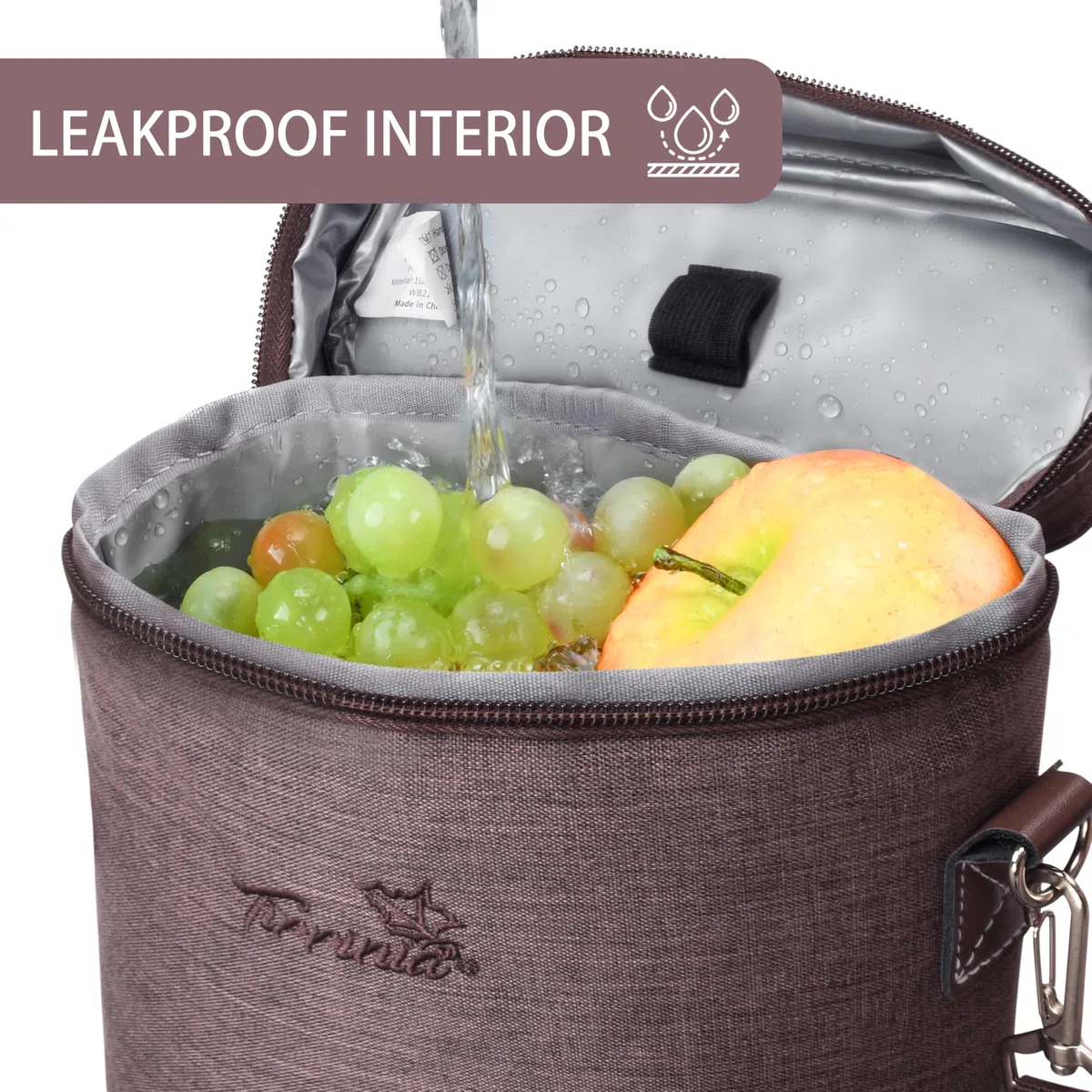 Kato Tirrinia Borsa termica isolata per 2 bottiglie refrigeranti in viaggio per vino e birra, borsa per bevande con manico e tracolla, regalo per gli amanti del vino per feste di picnic