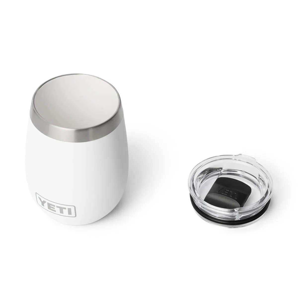 YETI Rambler Wine Tumbler con rivestimento in ceramica DuraSip, bianco, 10 oz (295 ml)