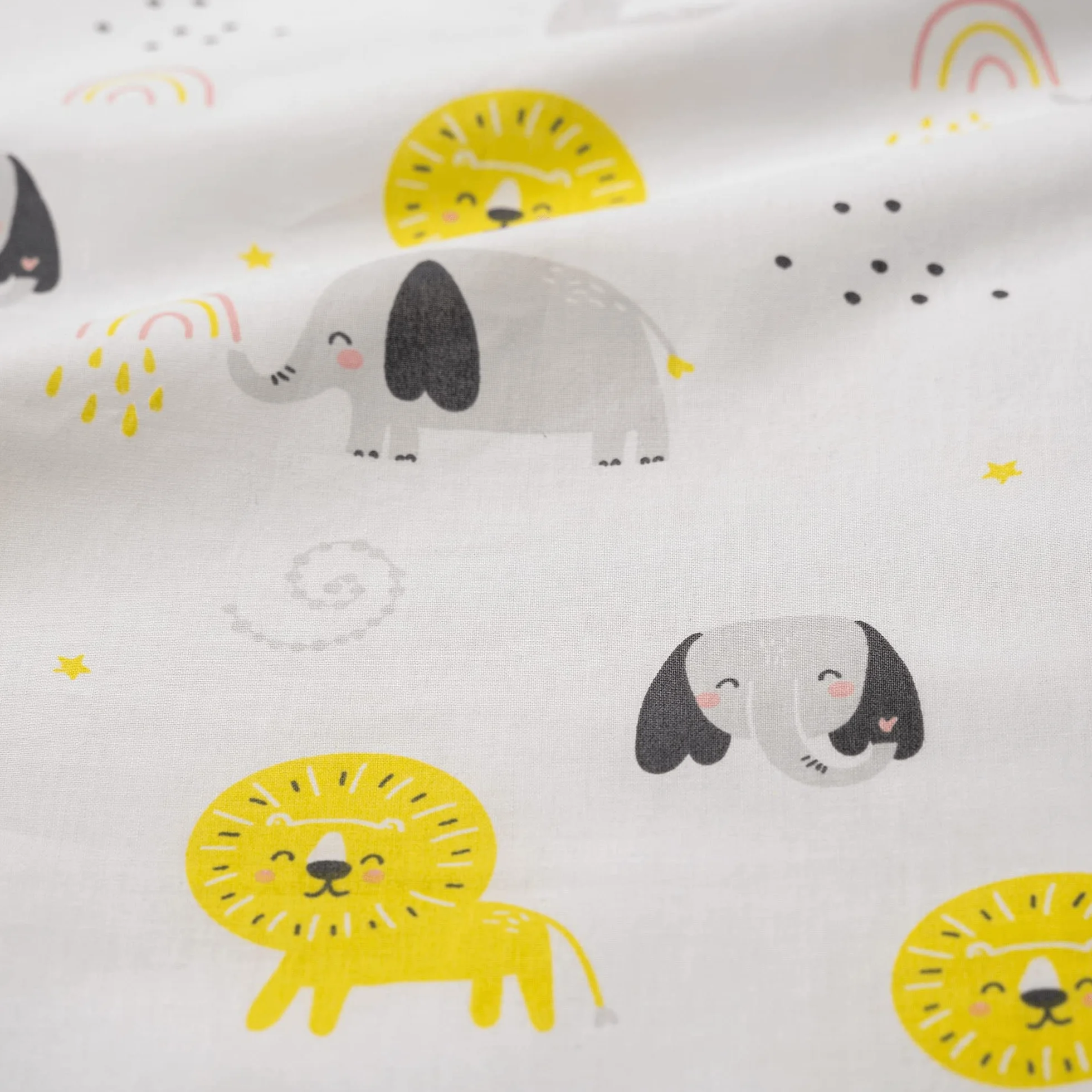 FlyIdeas Set Lenzuola Copripiumino & Copricuscino Bambino 120x150 cm / 40x60 cm per Culle e Lettino/Letto Singolo Neonati, 100% Morbido Cotone Certificato