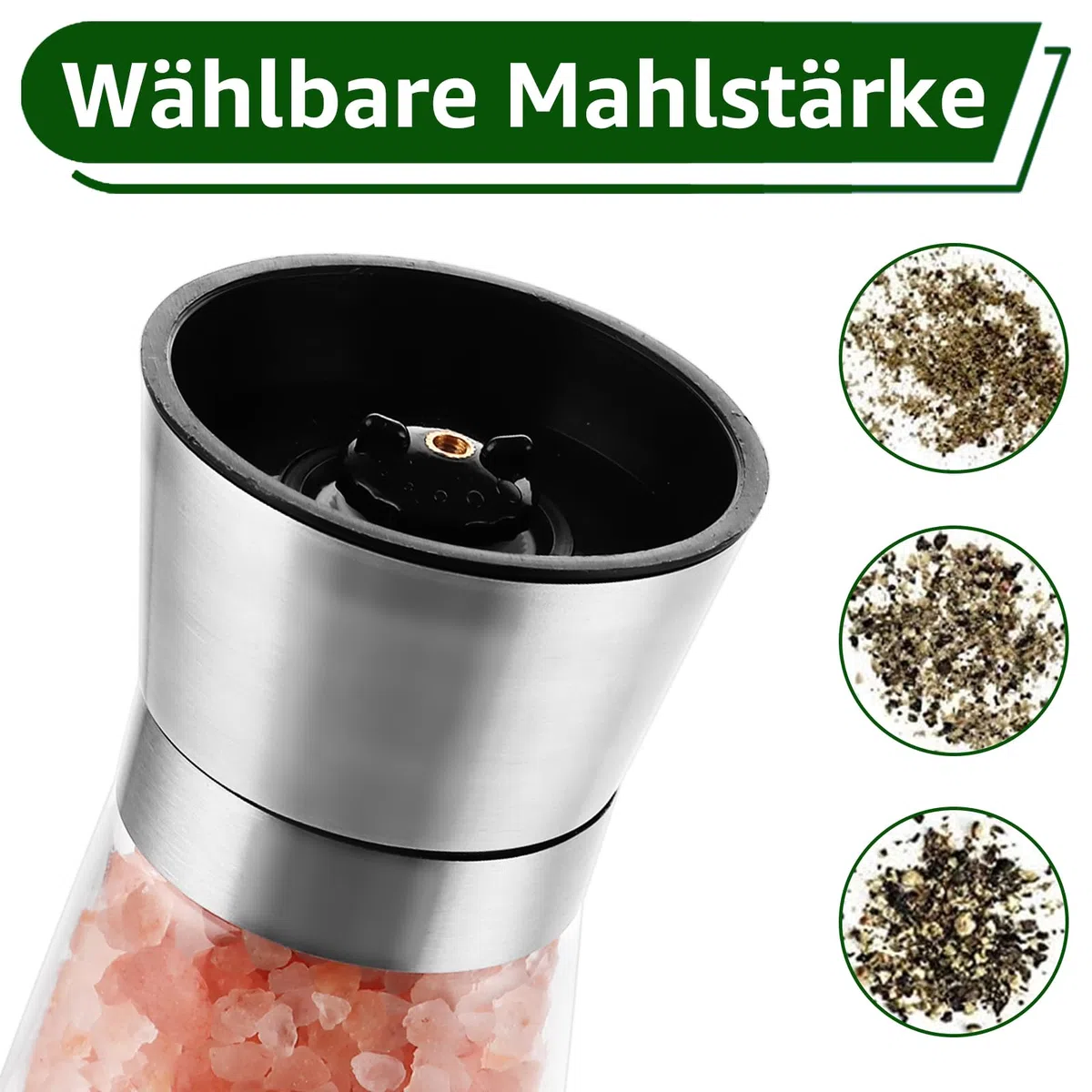8 Pezzi Macina Pepe Manuale Argento 180 ml, Macinapepe Manuale Compatto 6.4 x 13.5 cm, Macinino Spezie per Cucina, Tavola, Ristorante, Casa e Buffet