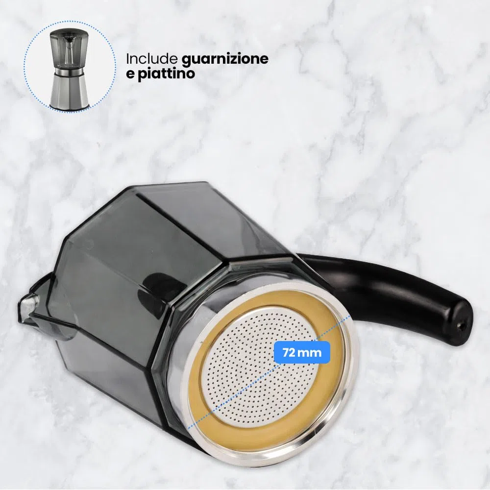Anakel Home DeLongui Caraffa per caffè Alicia Plus 6 tazze EMKM6 | Colore Grigio | Alicia de longhi 6 tazze Ricambi 7313284909