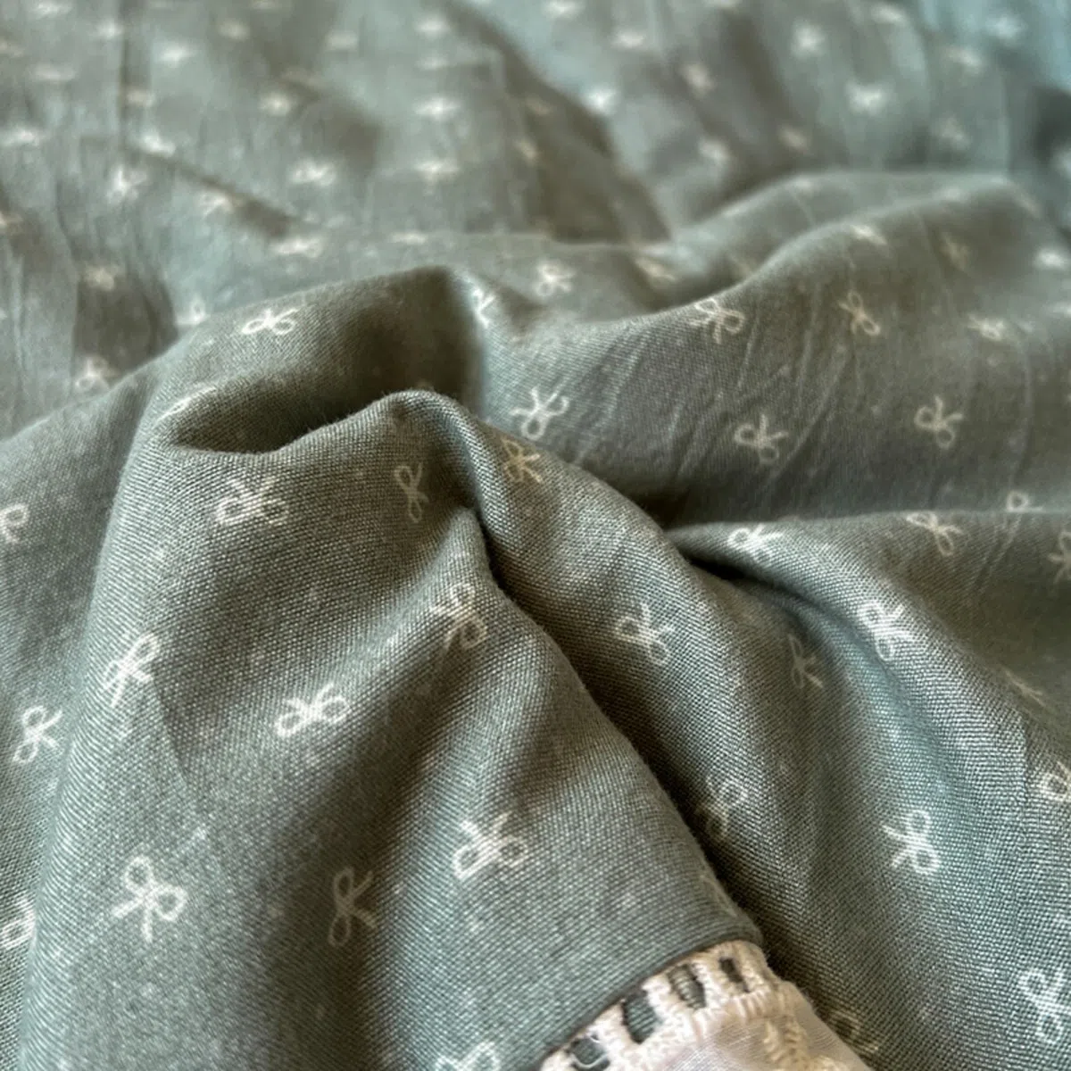 Odot Trapunta Piumino Estivo Reversibile, 4,5 Tog Cotone Trapuntino Copriletto Leggera Primaverile Coperta Trapuntatura Morbido per Letto Matrimoniale (Pois verde salvia,200 * 230cm)