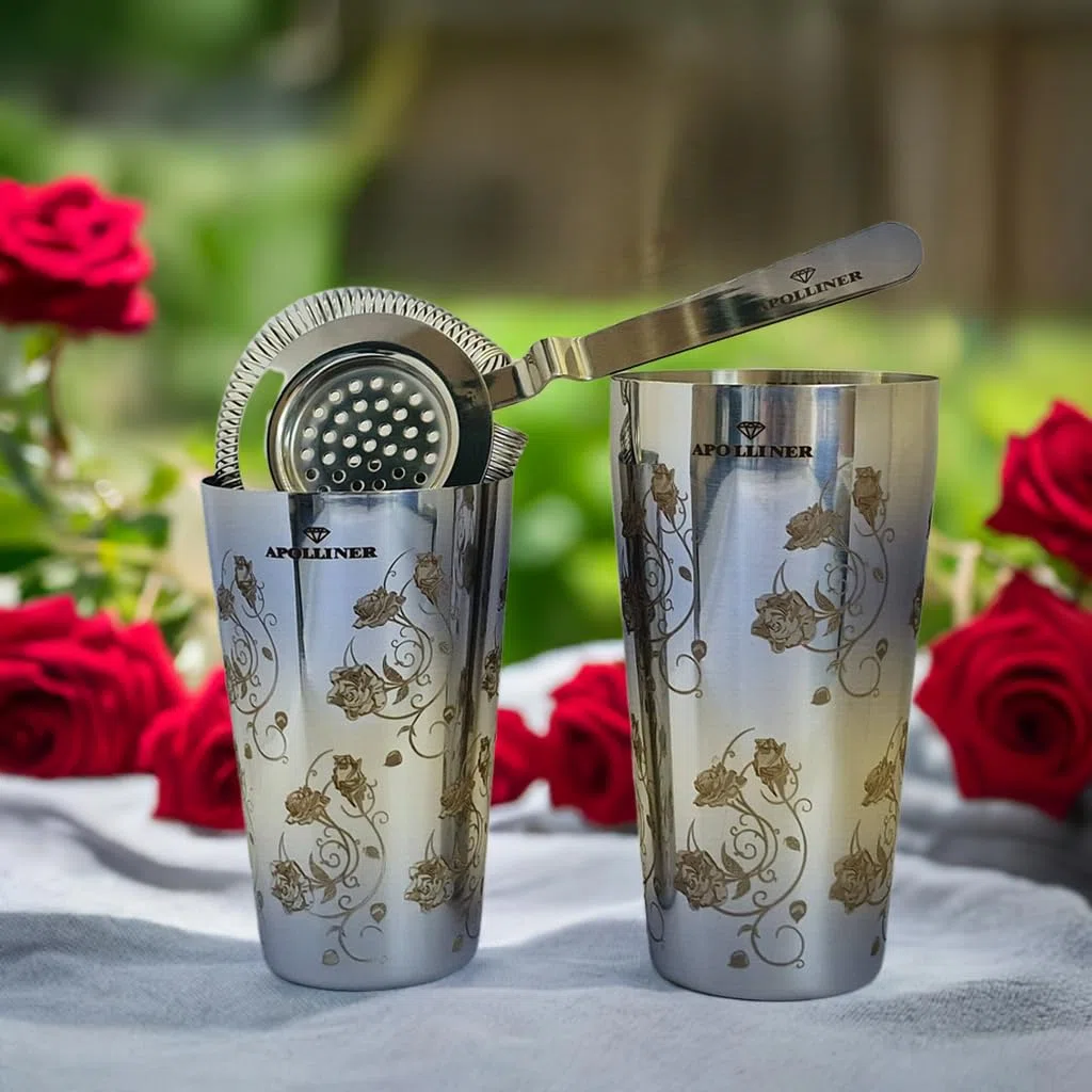 Shaker Boston millilitri750/550 Shaker Cocktail professionale con Filtro,kit Barman,Cocktail,miglior Acciaio,Resistente ai Graffi,Raffinato, tenuta Ermetica,Regalo Casa,Uomo,Donna.