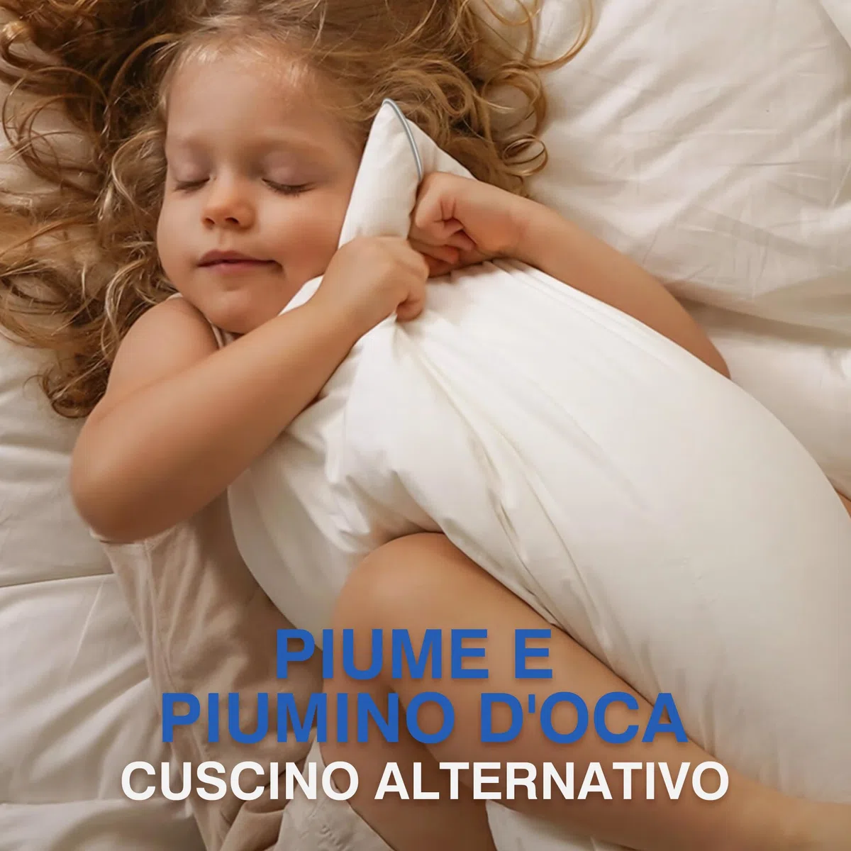 Cuscino in piuma di lusso TESQ 50x70 cm con triplo strato di comfort, cuscini letto igienico di alta qualità, imbottitura soffice e morbida al 100%, Antiacaro, Anallergico, Traspirante