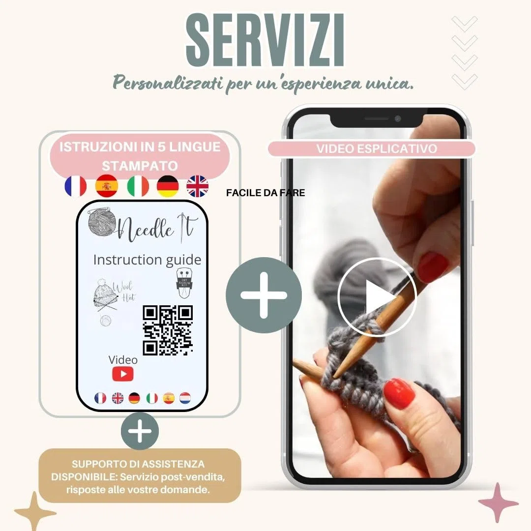 Kit completo per principianti con ferri da maglia – Sciarpa in lana per maglieria - Idea regalo (Blu Cielo)